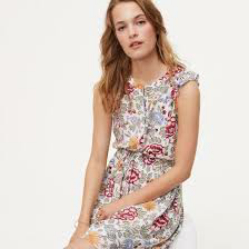 Loft Floral Sleeveless Dress